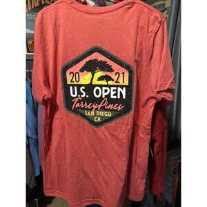 US Open Torrey Pines T-shirt Men L Red Graphic Print Logo